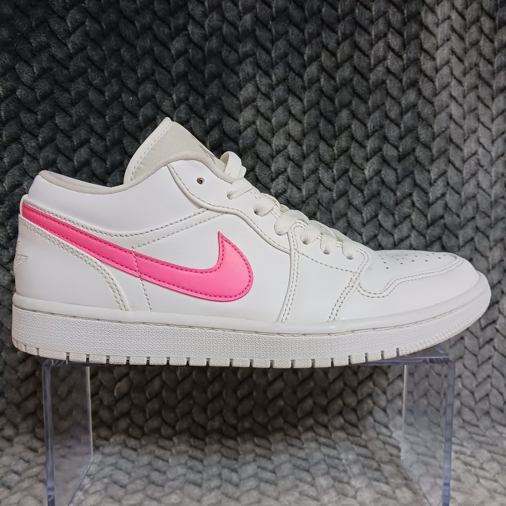 Air Jordan 1 Low White Multi Color Swoosh Men's Sneakers Shoes Size 8 - Picture 8 of 14